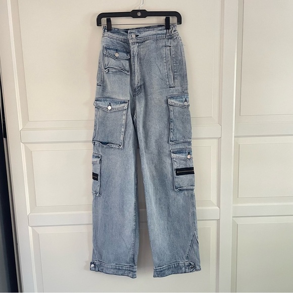 New! EB Denim Rain Wash Cargo Pants Size XS 26766 - Picture 3 of 12